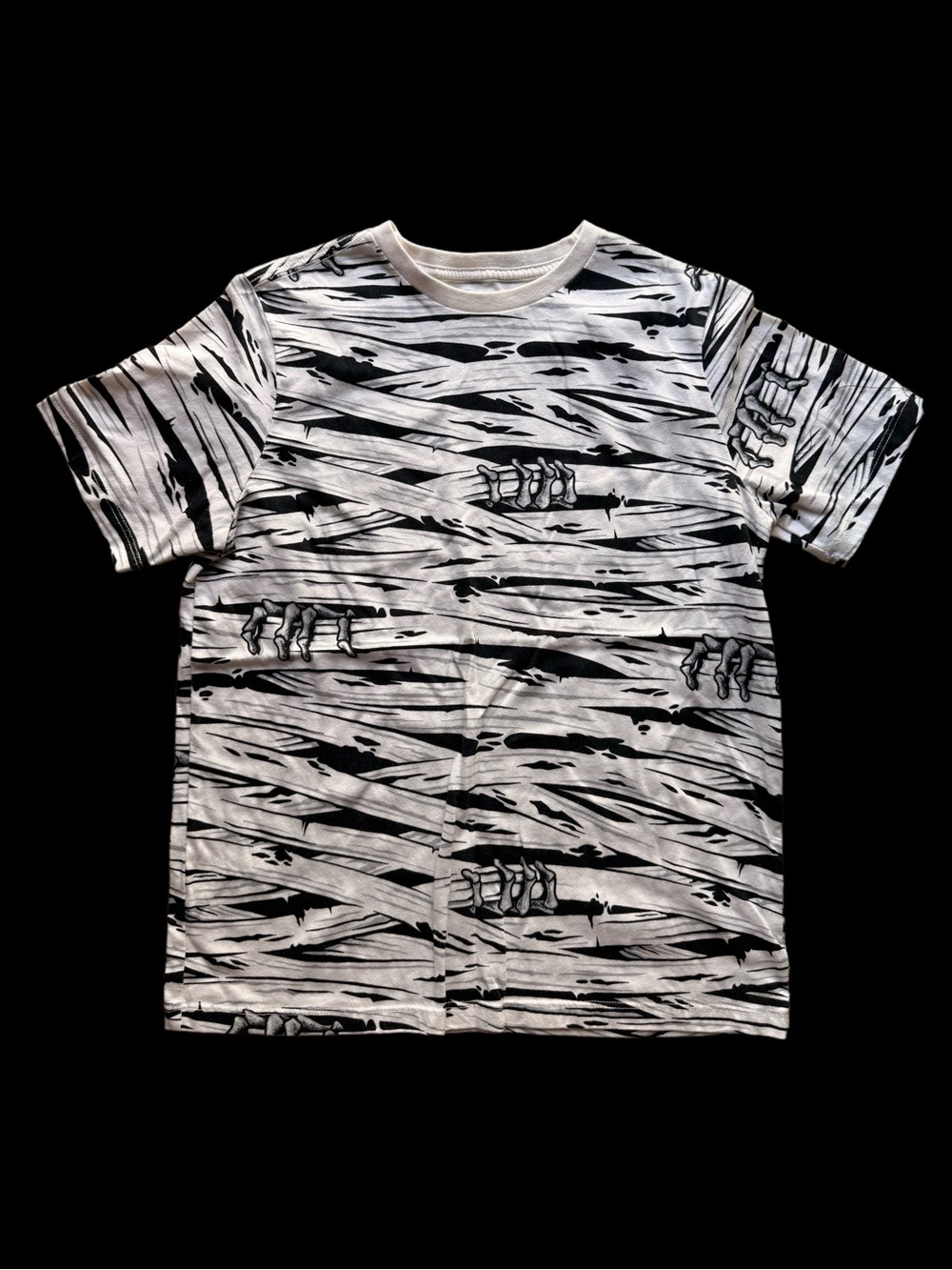 Kids Black & White Graphic Short Sleeve Tee